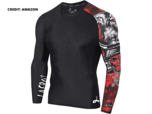 LAFROI Men's Long Sleeve UPF 50+ Baselayer Skins Performance Fit